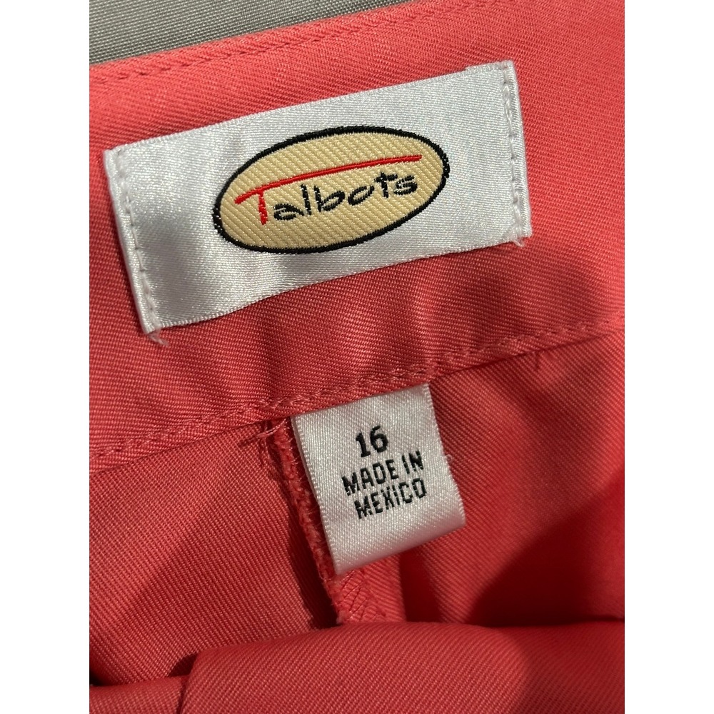 Talbots Shorts Womens Size 16 Coral Pink Twill Classic Casual Summer - Picture 3 of 6